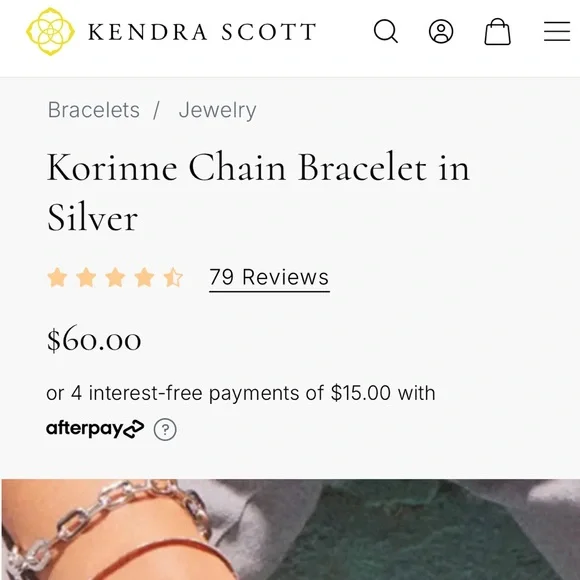 🔥🆕 Kendra Scott Korinne Silver Chain Bracelet🔥 - Picture 5 of 7